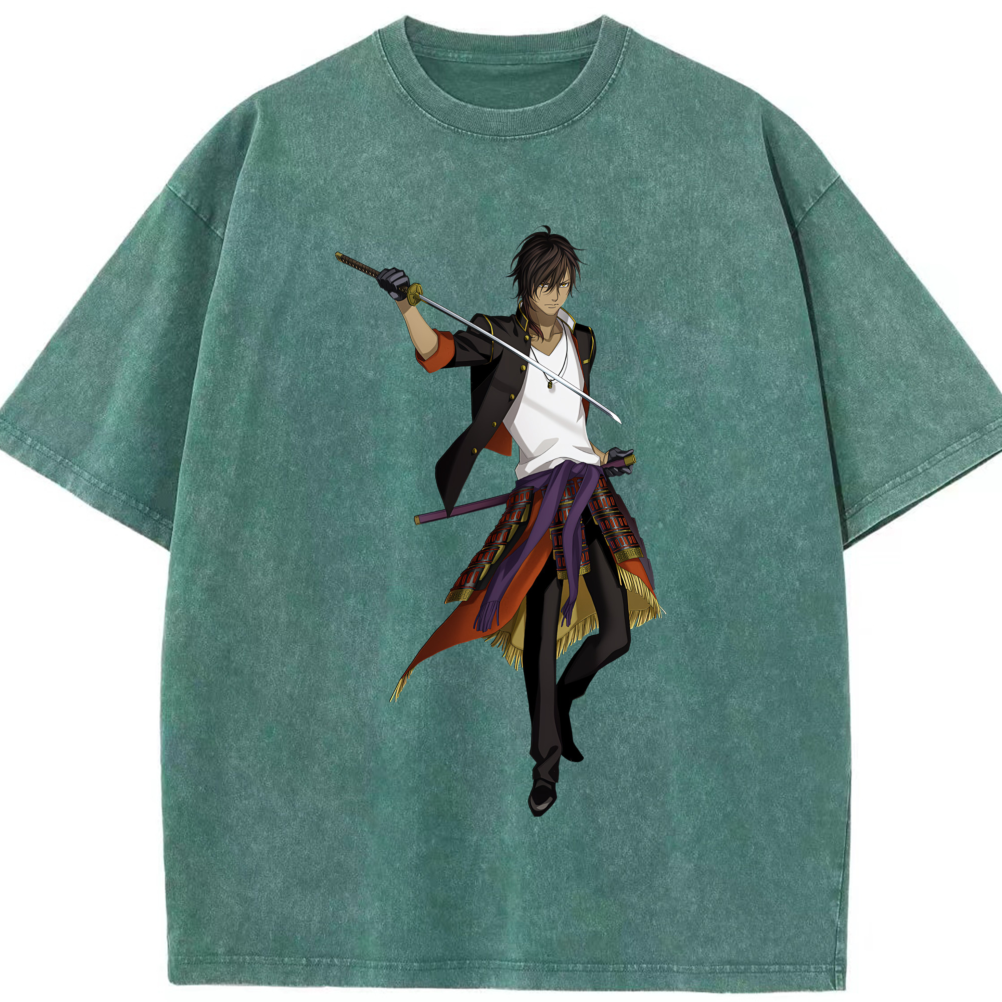 （画像用） 刀剣乱舞 Touken Ranbu 綿100% ヴィンテージ風 半袖Tシャツ（フロントプリント）
